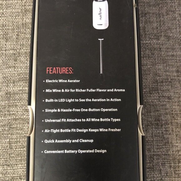 NutriChef One Touch Electric Wine Spirit Aerator Mixer with LED Light PKWNARA50 - Picture 5 of 6